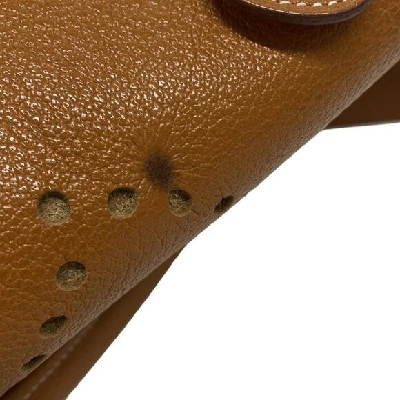 Auth HERMES Evelyne GM Brown Togo Square C Shoulder Bag - Picture 5 of 15